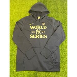 Nike New York Yankees‎ 2024 World Series Hoodie Mens Medium Navy Blue Therma-FIT
